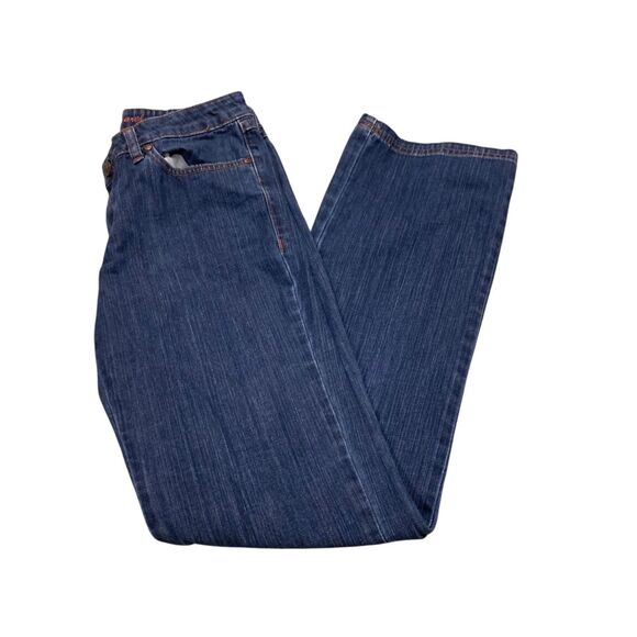 Prana Womens Dark Wash Organic Cotton Staright Leg Denim Jeans 4 Boho Outdoors - Picture 9 of 9